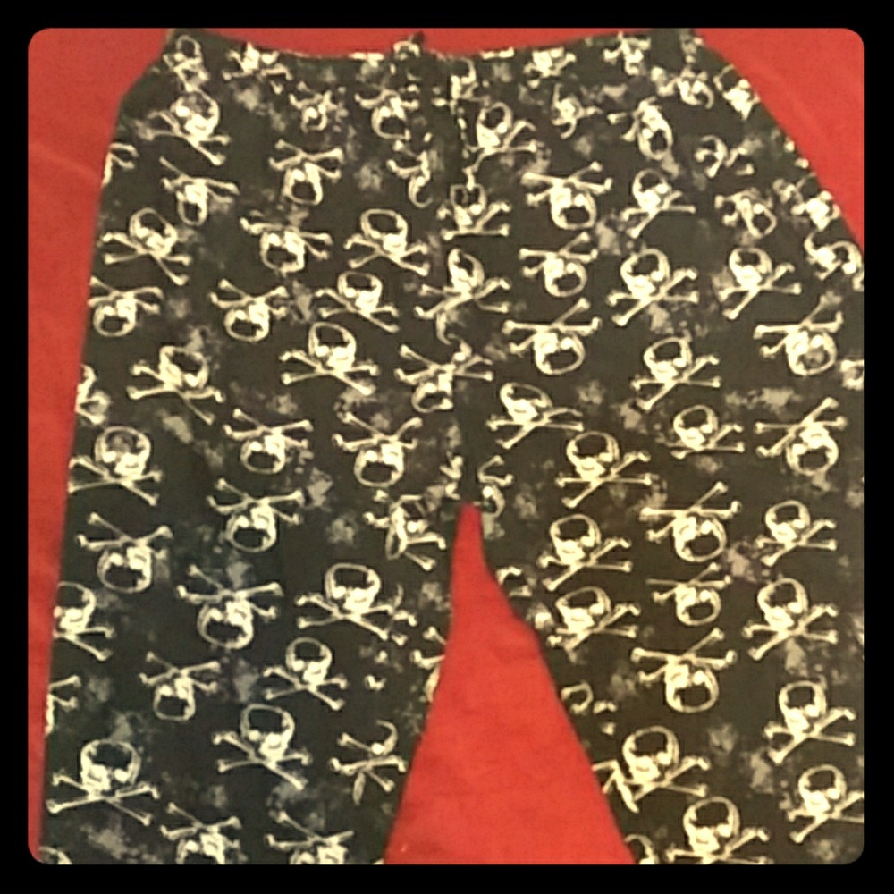 Blk/White Skull Men Jogger